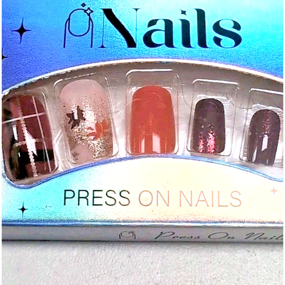 Stick Press On False Nails Lot Of 6 Red Pink Blue White Do It Yourself #3 READ - Picture 3 of 13